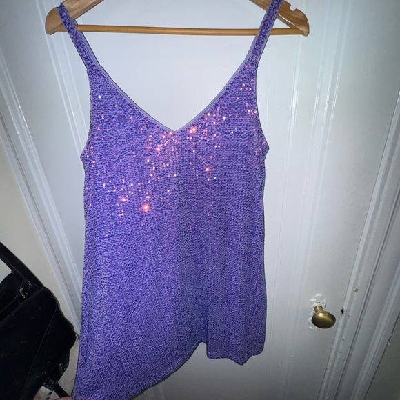 NWOT - Purple Iridescent Sequin Dress - Picture 2 of 4